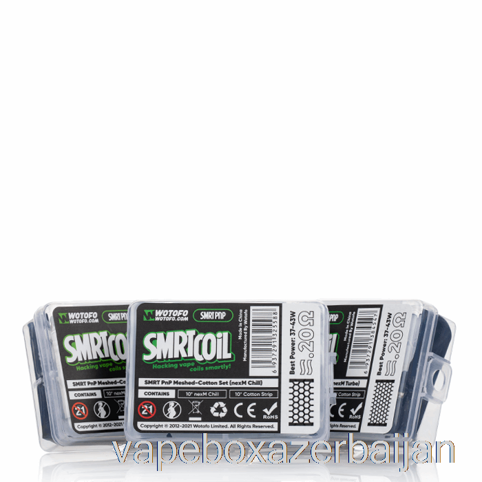 Vape Box Azerbaijan Wotofo SMRT Cotton Set [COTTON SET] 0.4ohm RPM Mesh